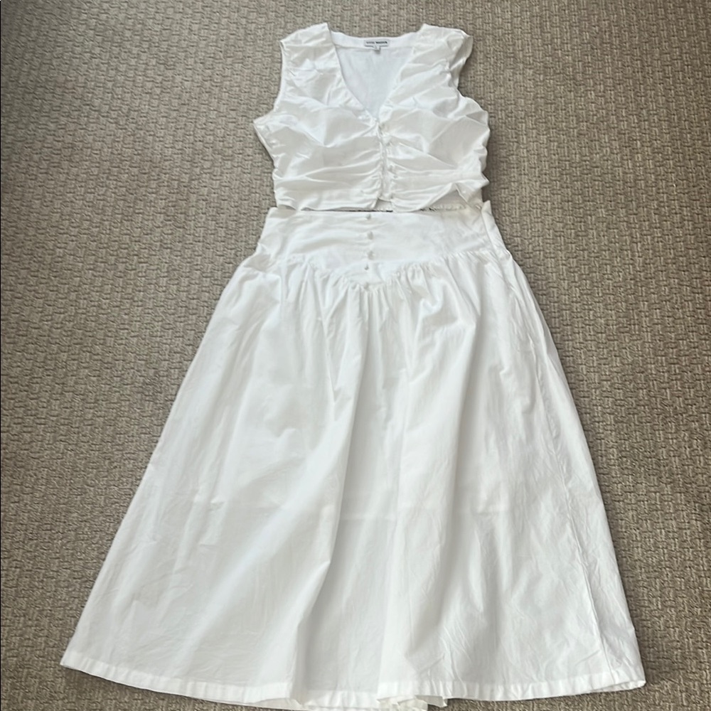Steve Madden White Two-Piece Sleeveless Dress